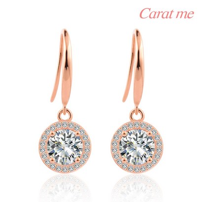 [RA/엑설런트] 14k 캐럿미 파인주얼리 모이사나이트 랩 다이아 1캐럿 레이어드캐럿 롱 귀걸이