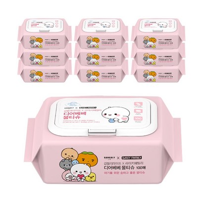[익일출고] 강블리 디어베베 오리지널 물티슈 캡형 100매