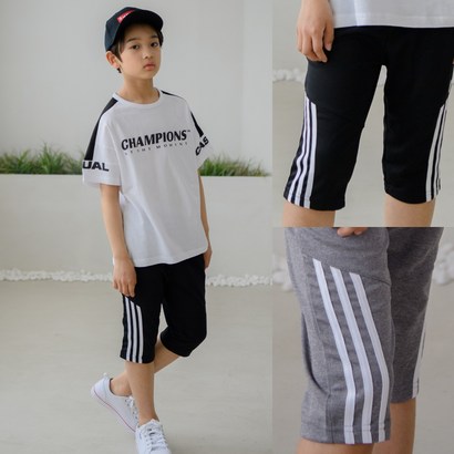 주니어 마크 기능성 6부 트레이닝팬츠[S-XL] 남아 여아 여름 츄리닝 바지 리뷰후기