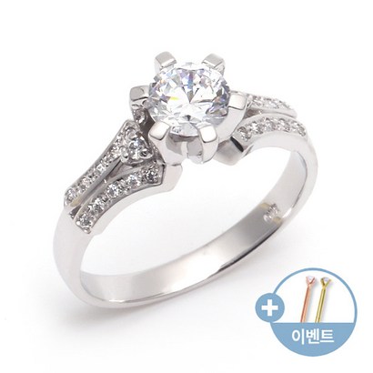 [비앤비골드]14K 두줄 큐빅 반지 NAR7568