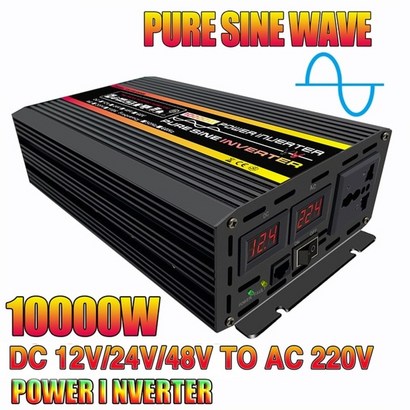 순수정현파 인버터 10000w 12000w 순수 사인파 dc12v 24v 48v ac 220v 전원 자동차 태양계 홈 야외 rv 자동차