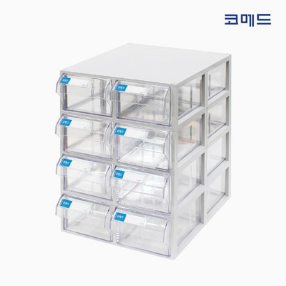 코메드 D-602-4 멀티박스 8칸 투명서랍장