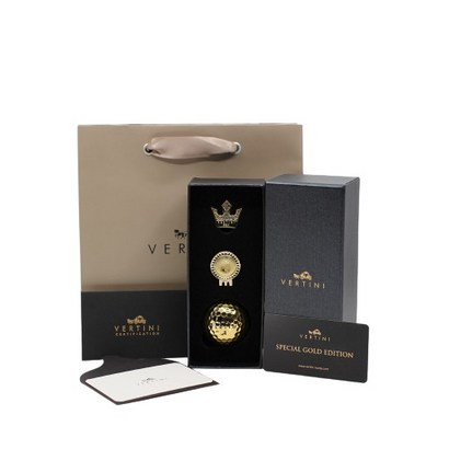 [공식총판] 베르티니 24K 도금 황금 골프공 1구 볼마커 클립 선물 홀인원선물