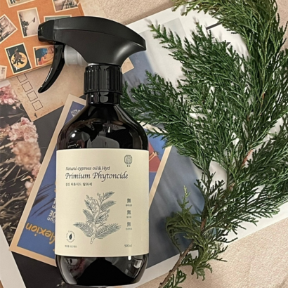 100%천연 피톤치드 편백수+편백에센셜오일함유 새집증후군 냄새제거 편백원액 탈취제 참진편백, 파인, 3개, 500ml