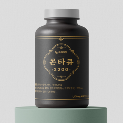 퓨어리젠 콘드로이친 타히보 커큐민 소연골 뮤코다당단백 프로테오글리칸 제2형콜라겐 콘타큐 2200, 1개, 60정