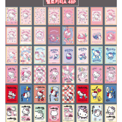 헬레나스토어 산리오 미니 스티커북 50P, 1개, 뉴 헬로키티48p