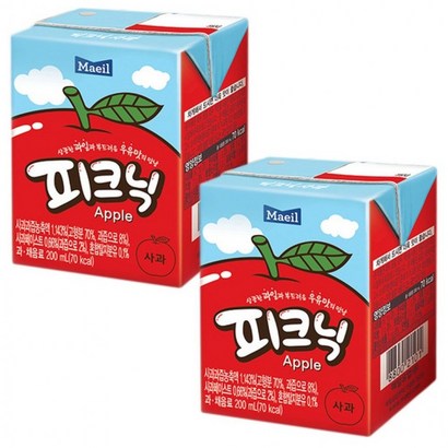 매일 피크닉 사과 200ml x 24팩, 24개
