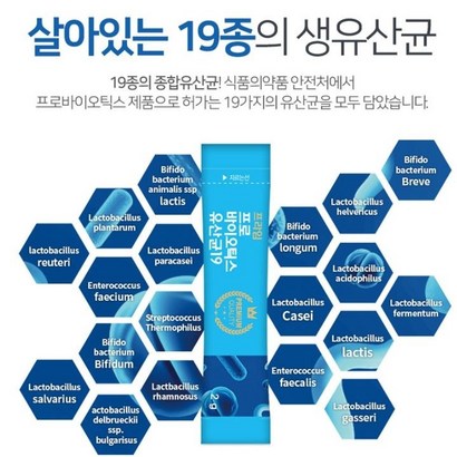 위장운동 촉진 유산균 대장증후군 신진대사 과민성 잦은 설사 방귀, 기본30일분, 1개, 60g