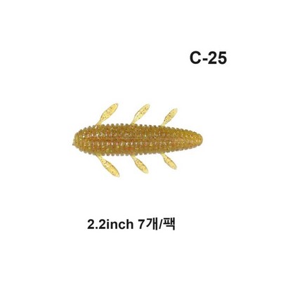 잇세이 시즈미무시 그럽웜 호그웜 1.8inch 2.2inch 2.6inch 3.2inch 배스 소프트베이트 루어낚시 루어 부품, C-25, 1팩