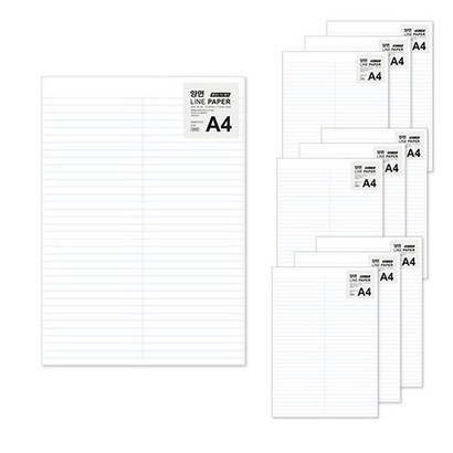 A4용지 양면에 줄있는 30매X10개 300매 리뷰 후기