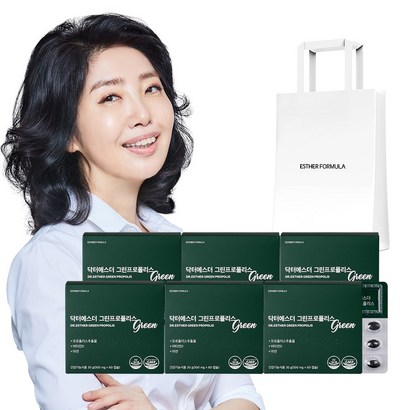 여에스더 그린 프로폴리스 (+본사 정품 쇼핑백), 60캡슐, 6개