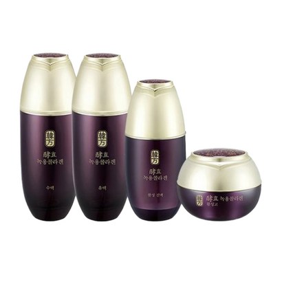 수려한 녹용콜라겐 기초세트 4종 구성(수액+유액+진액+활성고), 1세트
