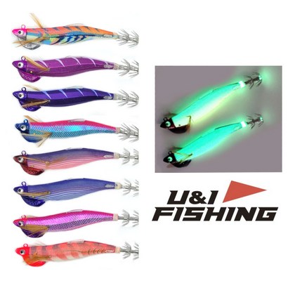 무늬 오징어 한치 문어 팁런 야광 에기 8종 세트 30g 35g 40g 50g 60g 포커페이스, 3.0 35g 8색상 일괄구입, 1개