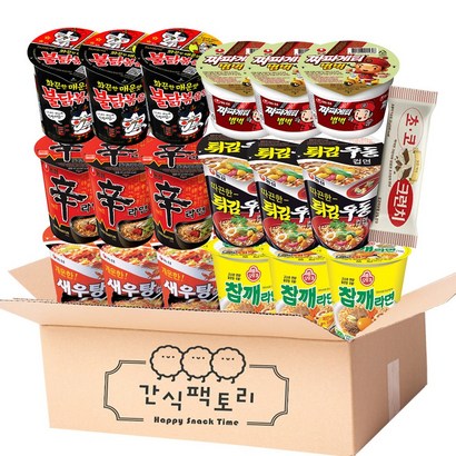 [간식토리]맛있는 소컵라면18개 초코크런치