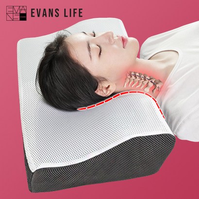 [에반스라이프]효도선물 숯이함유된 기능성 메모리폼베개 일자목 거북목 경추베개 가구박람회 최다판매 30X60