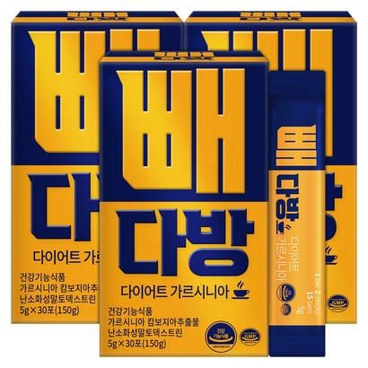 순수식품 빼다방 커피 다이어트 음료 가르시니아 방탄커피 MCT오일 5000mg*90포 체지방감소 배변활동원활 난소화성말토덱스트린 2중 건강기능식품, 5g, 90개