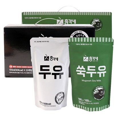 [총각네]각네 검은콩 담백한두유20봉쑥두유15봉 리뷰후기