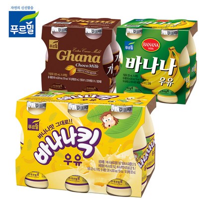 가나초코/바나나/바나나킥우유/혼합구성 우유*12개 리뷰후기