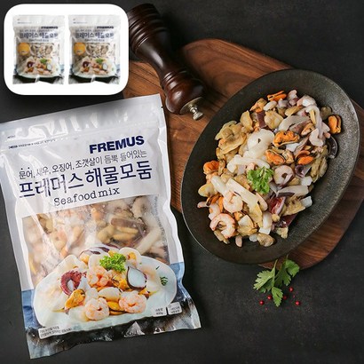 간편한 해물모듬 대용량 800g (오징어 새우살 문어 바지락 홍합), 4개