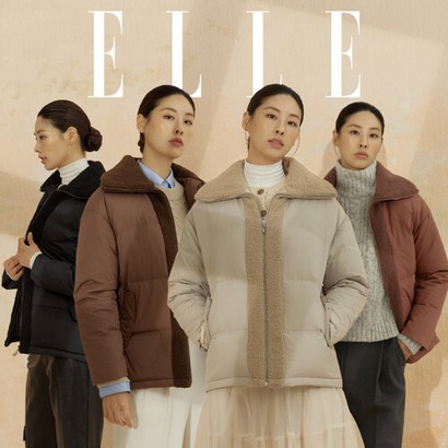 [EE]엘르 뽀글이카라 덕다운점퍼