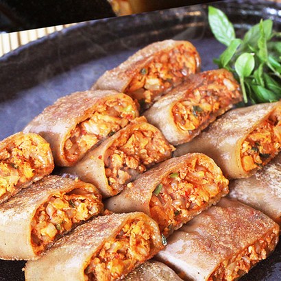 [산지직송] 메밀피로 구수하고 국산김치로 매콤한 전병! 메밀전병