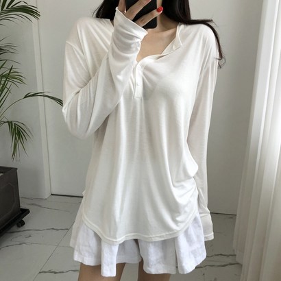 아이엠아이 단추 티셔츠 리뷰후기