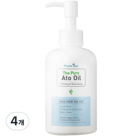 팜트리 더순한 아토 오일, 200ml, 4개