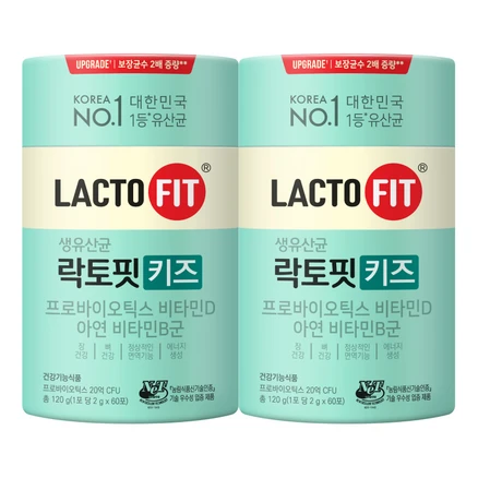 락토핏 키즈 유산균, 120g, 2개
