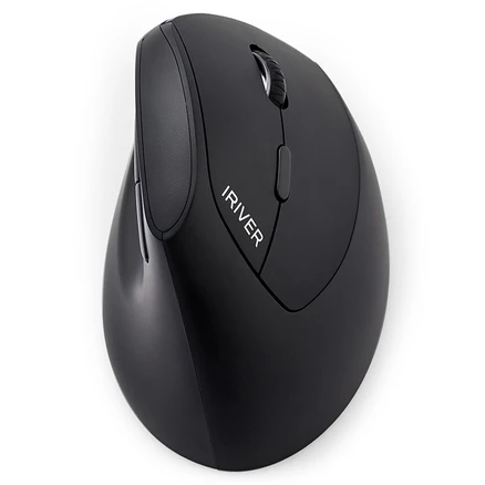 아이리버 남성용 손목보호 큰손 무선 버티컬 마우스 EQwear-Gentleman Vertical Grip EV19, 블랙