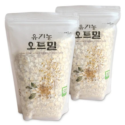 먹놀잼 국산 유기농 오트밀, 450g, 2개