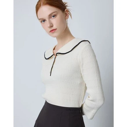 CC콜렉트 [CC collect]씨씨콜렉트 세일러 카라 니트 풀오버 C243KSK003