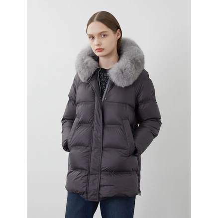 [여성/올리비아로렌] 가볍고 라이트한 퍼칼라가 돋보이느 데일리 구스다운점퍼 VVCKD3WA361