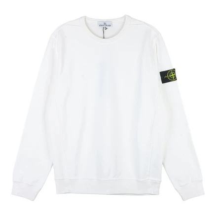 스톤아일랜드 남성 플리스 맨투맨 화이트 811562420 V0001