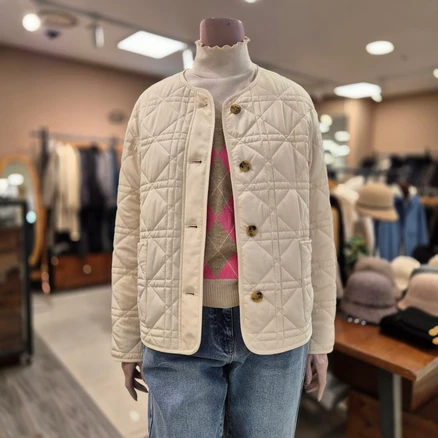 BCBG 루비퀼팅JP 점퍼_ B5A1R174 14 [CREAM]