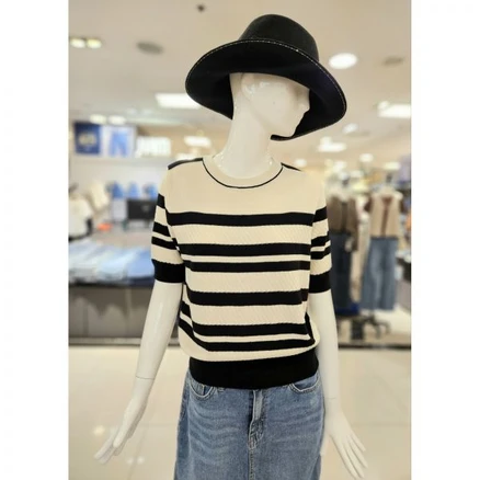 올리브데올리브 스트라이프 라운드 니트YK4AP741 (755101 )