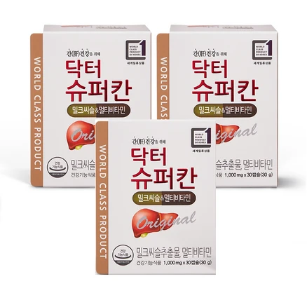 현빈 밀크씨슬 닥터 슈퍼칸, 30정, 3개