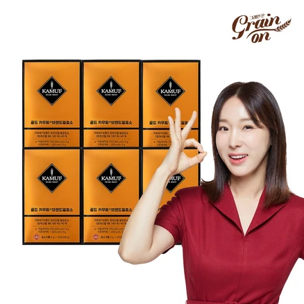 그레인온 골드 카무트 브랜드밀 효소, 90g, 6개