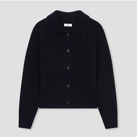 [ 리스트 ] 23W 하이넥 골지 칼라 버튼 포인트 가디건 TSKCDN80010