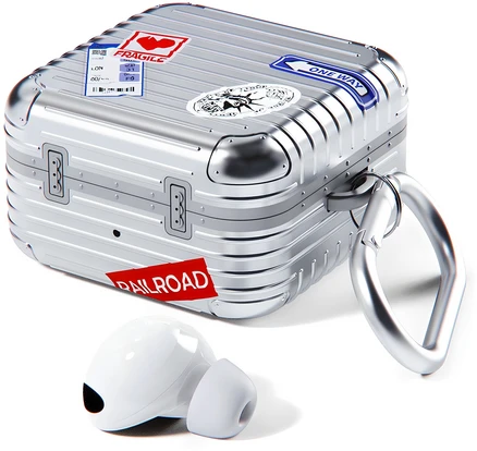 미아크 갤럭시 버즈 캐리어 케이스, 갤럭시 버즈 라이브 / 프로 / 프로2 / fe, 실버, 1개