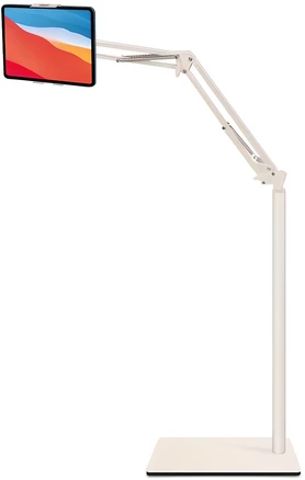 홈플래닛 140cm 자바라 스탠드 탭 패드 태블릿 스마트폰 거치대 대형, 베이지, 1개