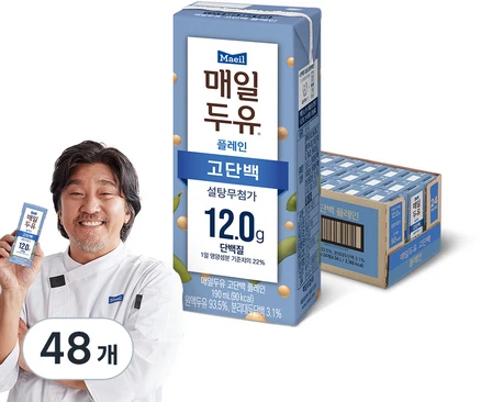 매일유업 매일두유 고단백, 190ml, 48개
