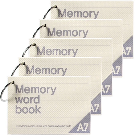 투영디자인 A7 메모리 링 단어장 60매, 소프트크림, 5개