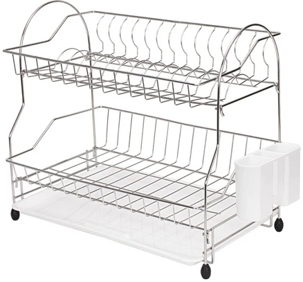 코멧 키친 스테인레스 식기건조대 2단 화이트