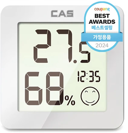 카스 디지털 온습도계 T023, 화이트, 1개