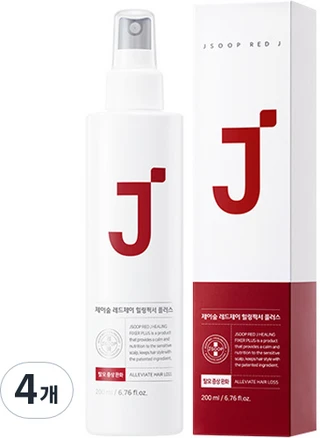 제이숲 레드제이 힐링픽서 플러스 헤어스프레이, 200ml, 4개