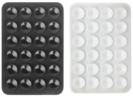 1+1 흡착패드 보조배터리 인플루언서 문어빨판 휴대폰 스마트폰 흡착패드, 블랙+화이트, 1세트