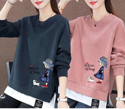 1+1 여성 봄 가을 티셔츠 캐주얼 슬림핏 긴팔티 심플 여성티 루즈핏 데일리 맨투맨 티셔츠 긴팔 상의 아우터 YMY