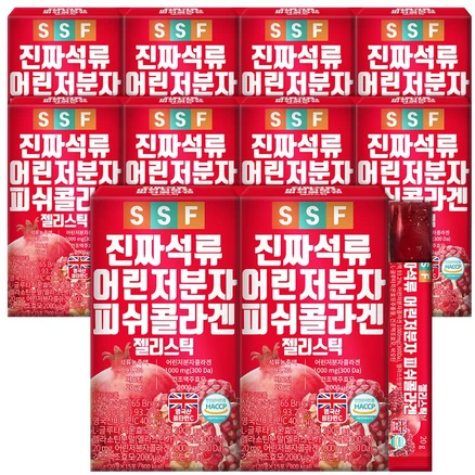 순수식품 석류 저분자 콜라겐 젤리 스틱, 300g, 10개