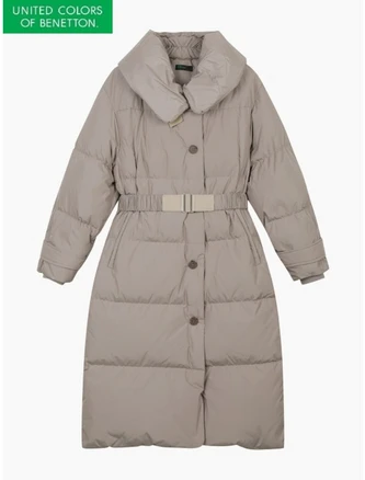 베네통 하이넥 벨티드 덕 롱 패딩 BAPDF8361 854113
