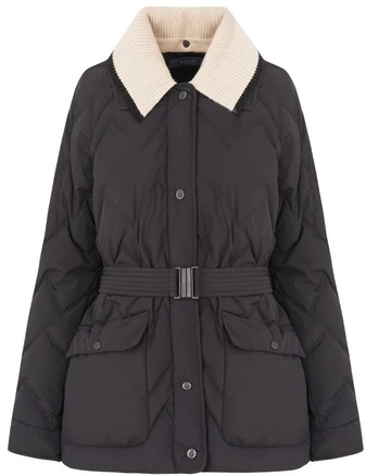 [올리비아하슬러] 니트 넥 포인트 숏 패딩_OHCWDW102